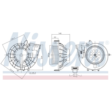Nissen Blower Motor, 87210 87210